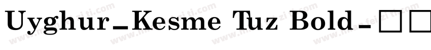 Uyghur_Kesme Tuz Bold字体转换